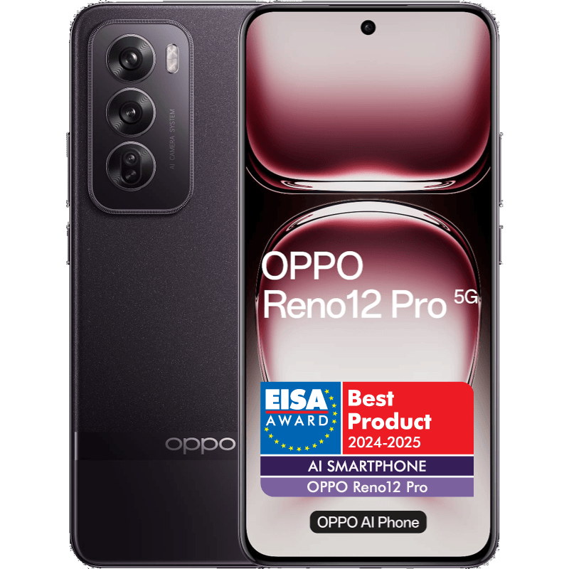 OPPO Reno12 Pro 5G 12/512 GB DS czarny front i tył