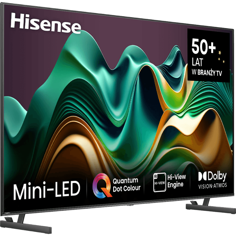 Telewizor Hisense 65″ ULED Mini-LED 65U6NQ czarny front lewy obrót