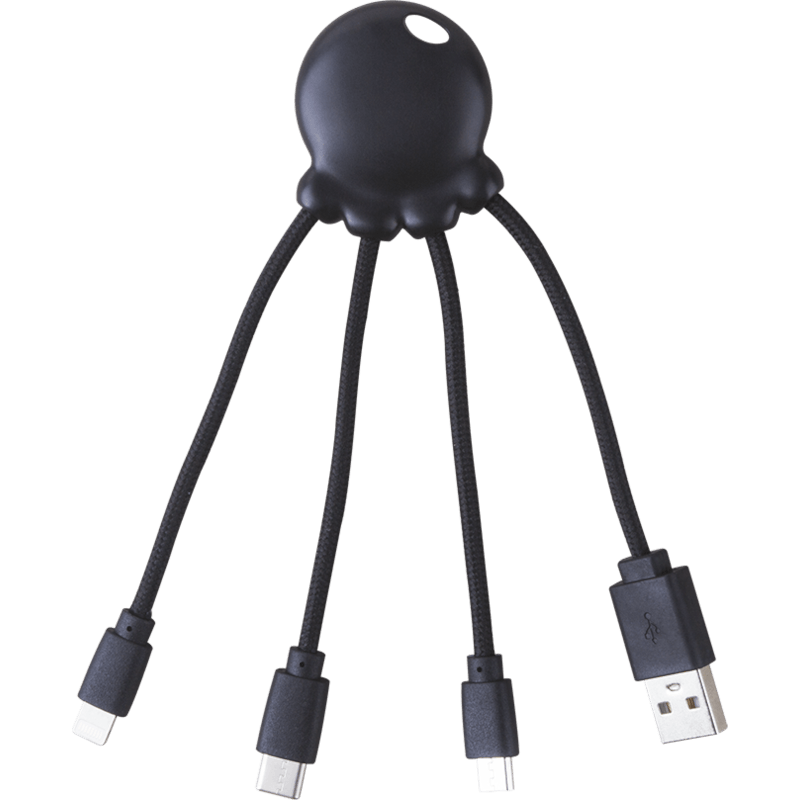 Kabel ośmiornica  USB-A MICROUSB USB-C LIGHT BB
