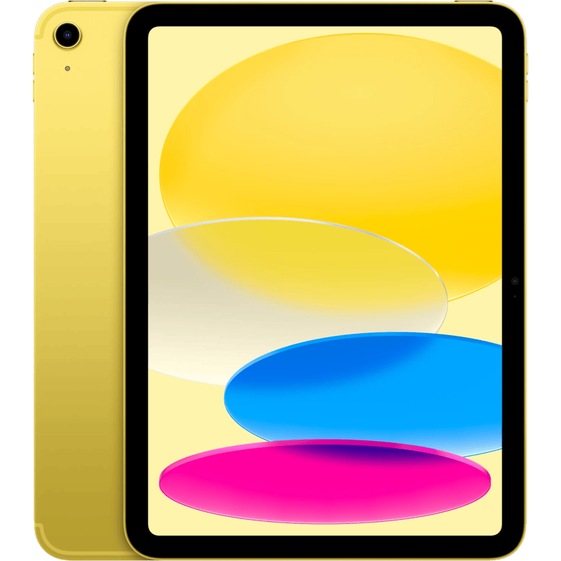 iPad 11″ (A16) eSIM 5G żółty front i tył