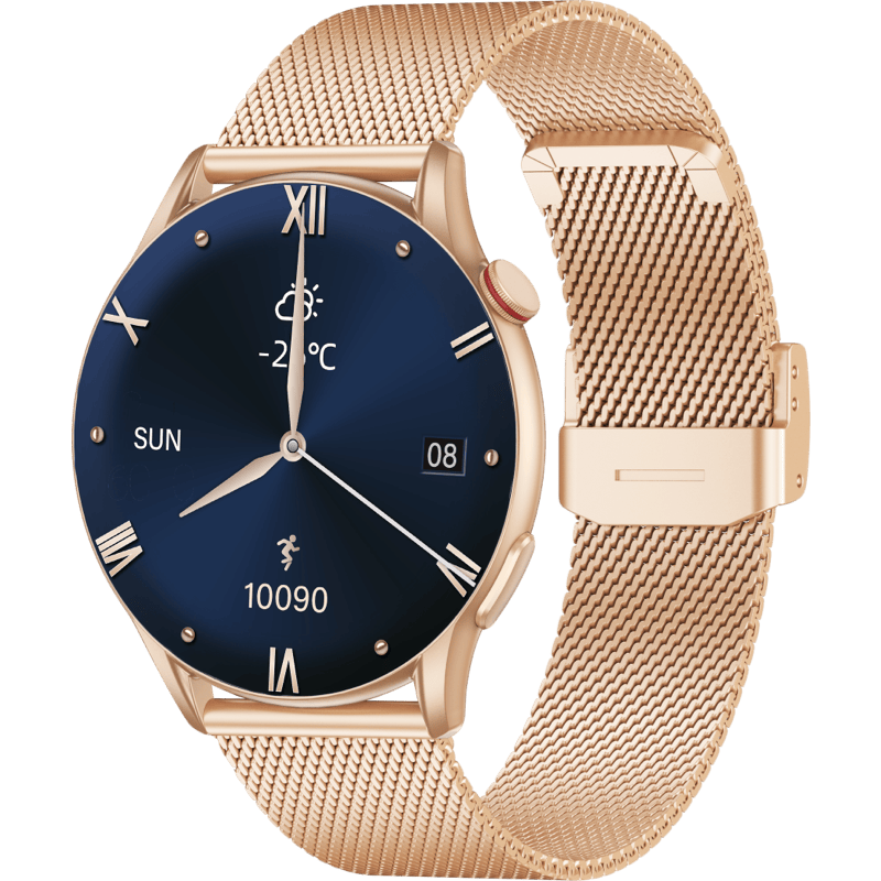 WG Smartwatch AirFlex Elegance złoty front lewy obrót
