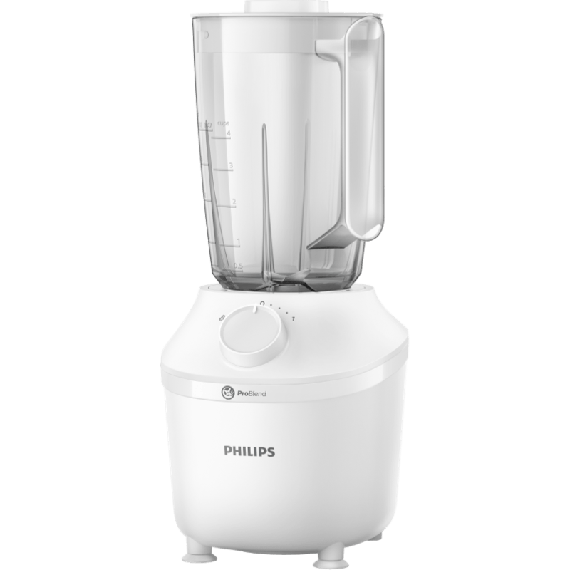 PHILIPS Blender kielichowy z technologią ProBlend Seria 3000 HR2041/01 biały front lewy skos