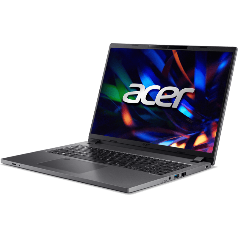 Laptop Acer TravelMate P2 16″ (Intel Core i3-1315U 8GB 512GB Win11Pro) czarny front lewy obrót