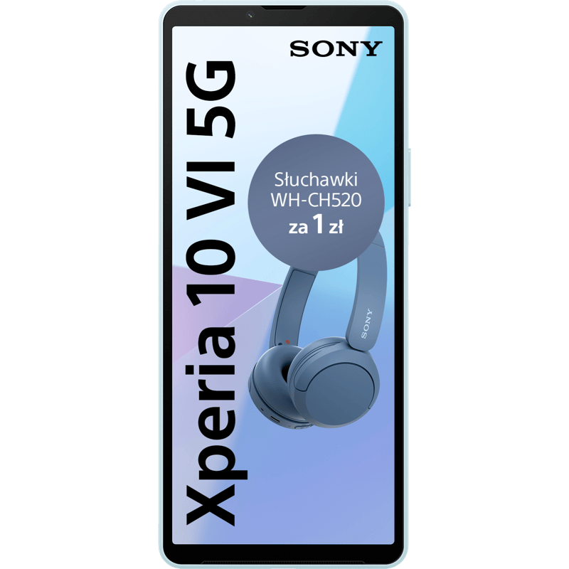 Sony Xperia 10 VI 5G 8/128GB niebieski + słuch. CH520