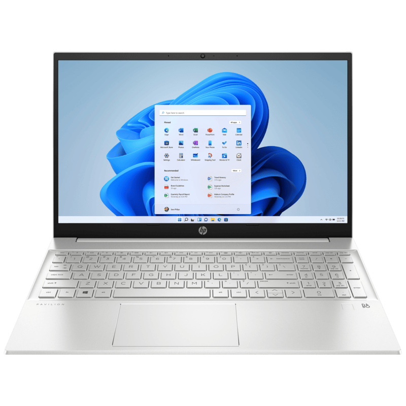 Laptop HP Pavilion 15-EG3900NW srebrny front