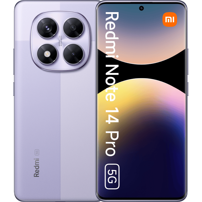 Xiaomi Redmi Note 14 Pro 5G 8/256GB fioletowy front i tył