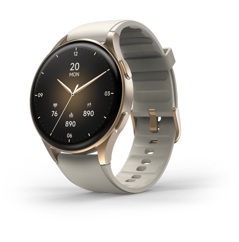 Hama Smartwatch 8900, GPS, AMOLED  złoty front lewy obrót