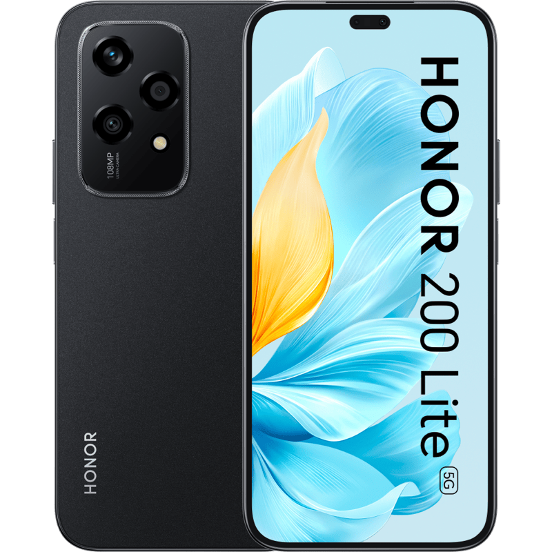 HONOR 200 Lite 5G 8/256GB czarny front