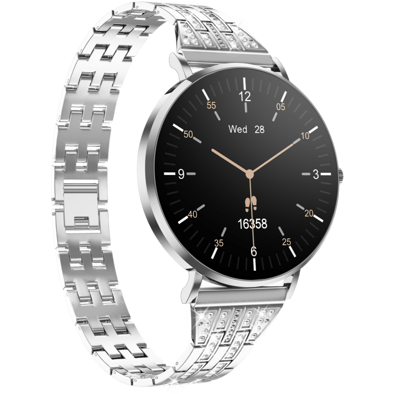 WG Smartwatch AirFlex 3 RIZZIT srebrny front prawy obrót