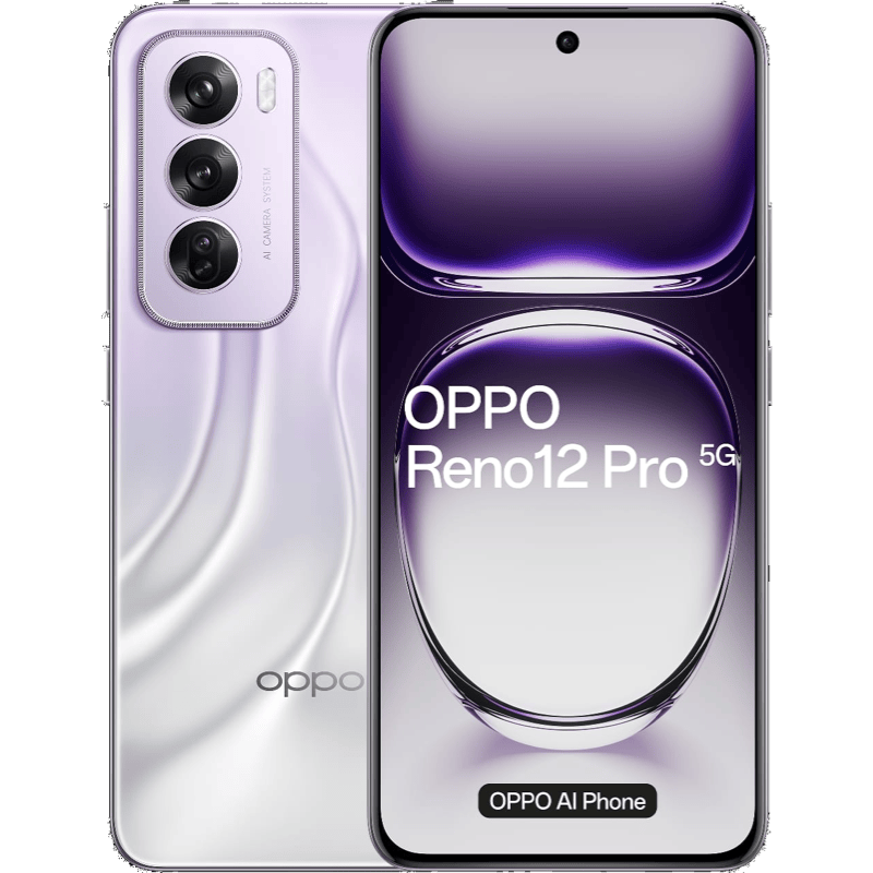 OPPO Reno12 Pro 5G 12/512 GB DS srebrny front i tył