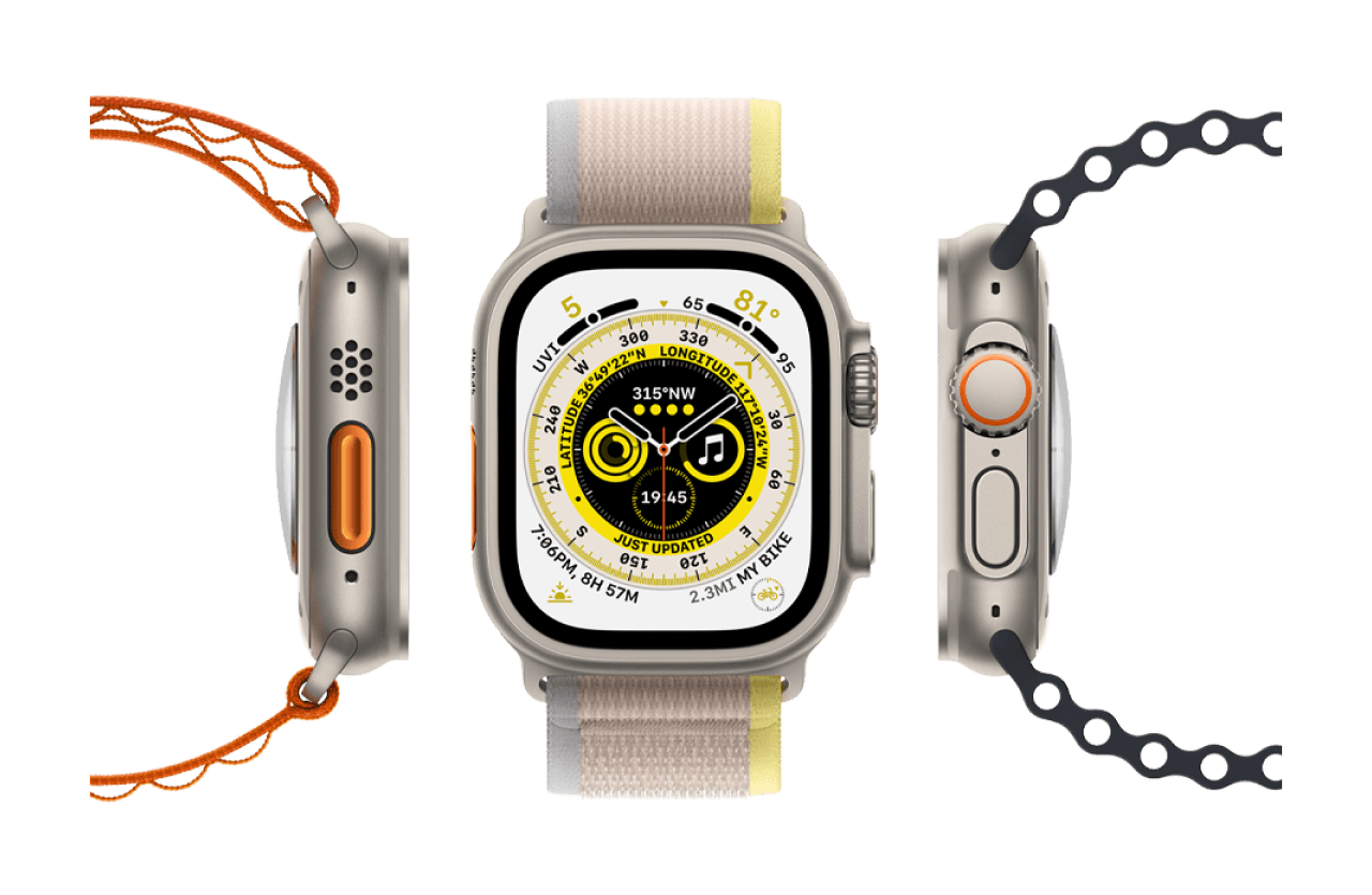 RELOGIO APPLE WATCH ULTRA GPS LTE 49MM TITANIUM MQEV3LL/A LARANJA