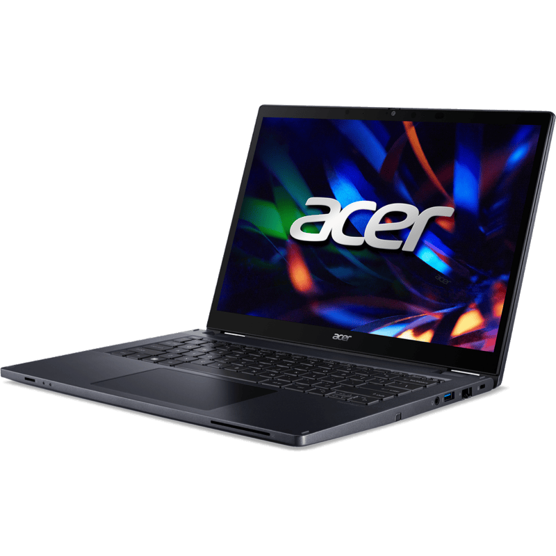 Laptop Acer TravelMate P4 14″ (Intel Core i5-1335U Touch 16GB 512GB Win11Pro) czarny front lewy obrót