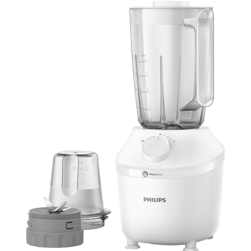 PHILIPS Blender kielichowy 450W HR2041/18 biały front lewy skos 1