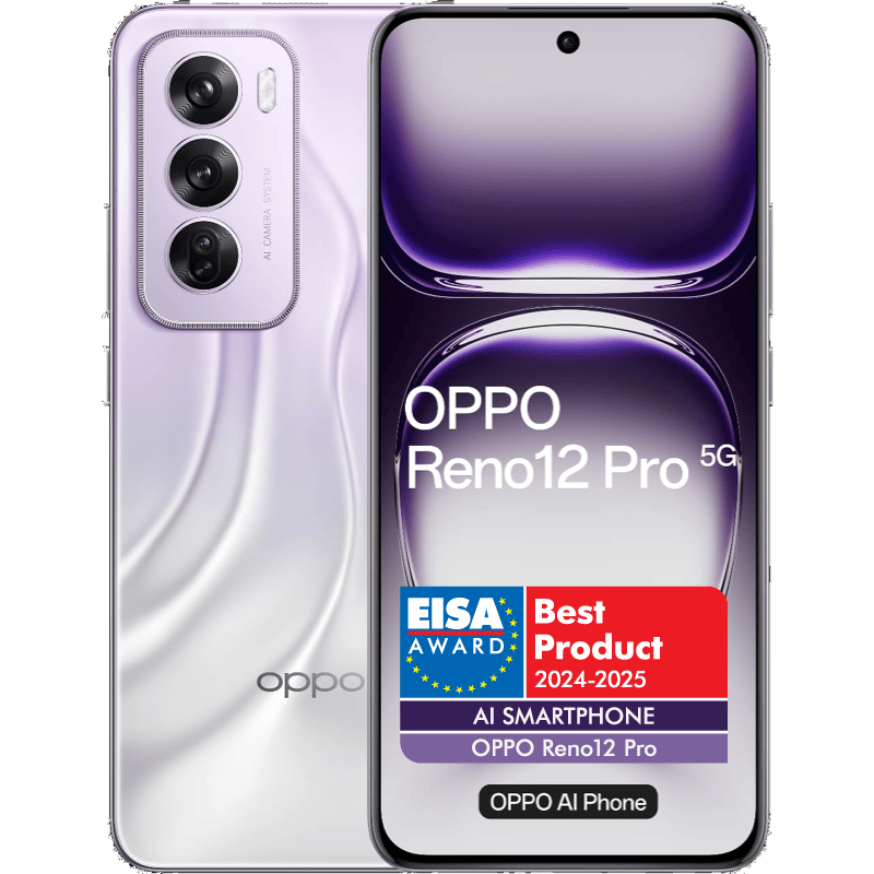 OPPO Reno12 Pro 5G 12/512 GB DS srebrny front i tył