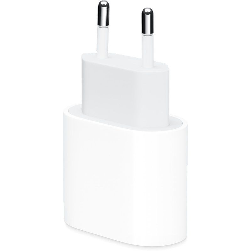 Ładowarka Apple do iPhone 20W USB-C Power Adapter MUVV3ZM/A biała front lewy skos