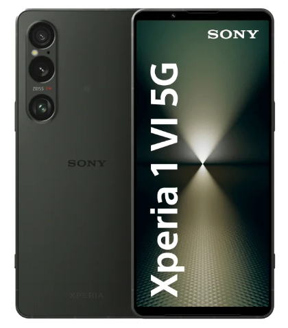 przód i tył szarego telefonu Sony Xperia 1 VI