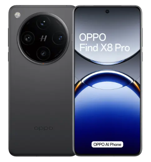 przód i tył szarego OPPO Find X8 Pro