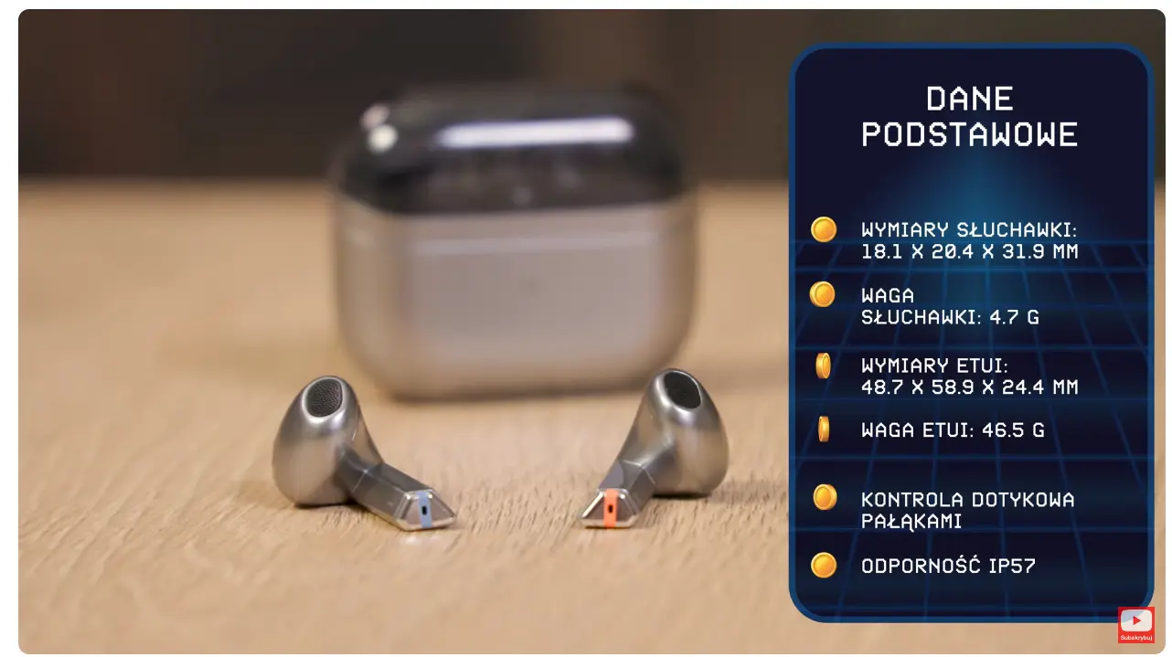 podstawowe parametry słuchawek Galaxy Buds 3